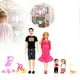 thumbnail image 4 of Family Dolls Set of Dad Pregnant Mom Girl Boy Children Role Play House Toy Gift(BlackRose Red ), 4 of 4