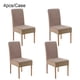 thumbnail image 2 of Naiovety 2 unids/set de fundas para sillas de comedor ajustadas, textura de gama alta para bodas, comedor agradable a la piel Conjuntos de muebles de sala de estar Caqui 4 piezas, 2 of 6