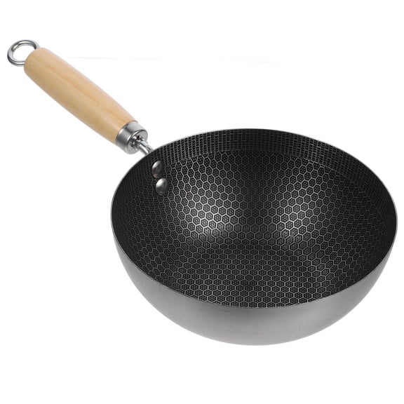 AURARMLET Honeycomb Wok Pan Stainless Steel Nonstick Frying Pan for Gas Induction and Electric Stoves
