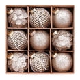 thumbnail image 2 of Christmas Ornament Balls 9 Pcs/8cm HandMade Sequin Xmas Decor for Christmas Tree Decorations, 2 of 7