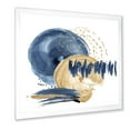 thumbnail image 2 of Designart 'Gold and Dark Blue Abstract Circle Ocean Texture' Modern Framed Art Print, 2 of 4