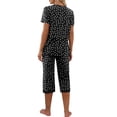 thumbnail image 6 of MINTREUS Women's Pajama Sets Short Sleeve Shirt and Capri Soft Pajama Sets with Pockets M-4XL, 6 of 6