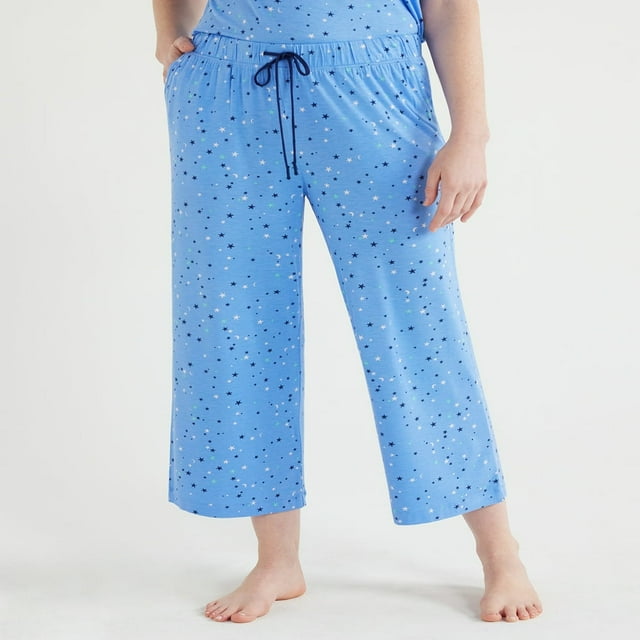 JUNWELL Women‘s Knit Cropped Sleep Pants Sizes S to 3X