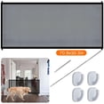 thumbnail image 5 of LAMIRO Extra Wide Retractable Nylon Mesh Pet Gate with 2 Stretchable Poles,Expands to 70.9" Wide,Mesh Baby Gate,Retractable Pet Gate, 5 of 7