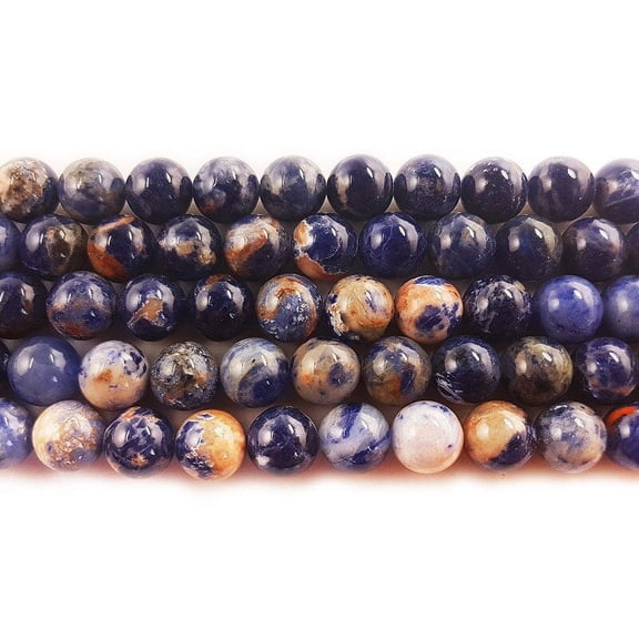 10mm Orange Sodalite Round Beads Genuine Gemstone Natural Jewelry Making