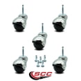 thumbnail image 2 of 2 Inch Bright Chrome Hooded Grip Neck Ball Casters Set of 5 Service Caster, 2 of 2