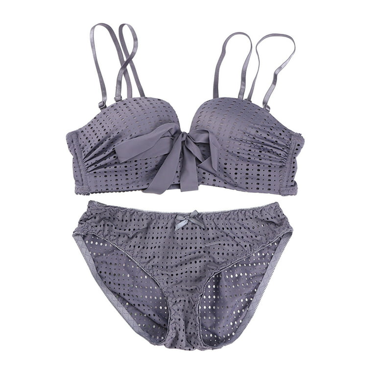 Plus Size Bras for Women Cutout Bra Push Up Silk Bralette Underwear  Bralette And Panty Set Lingerie Set For Bra And Panty 2 Piece