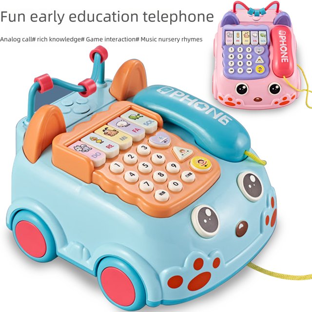 Máquina de aprendizaje de historias con rompecabezas de educación temprana para niños, juguete para teléfono para bebés, coche con luz multifunción, juego de cuentas con música