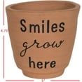 thumbnail image 4 of Foreside Home & Garden Smiles Grow Here Multi Terracotta Planter, 4 of 8
