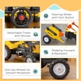 thumbnail image 4 of Aosom Kids Ride-On Excavator, Pedal Car Bulldozer, Move Forward/Back with Real Working Dirt Bucket, 6 Wheels, & Cargo Trailer, 4 of 5