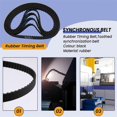 thumbnail image 5 of 5Pcs Synchronous Belt GT2 Rubber Timing Belt M1.5X70Tx9.5mm Cj0618 SIEG C2 C3 Lathe Parts, 5 of 5