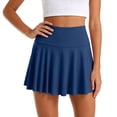 thumbnail image 6 of larppty High Waisted Tennis Skirt for Women Skorts Skirts with Pockets Casual Modest Long Golf Athletic Running（Blue， L）, 6 of 8