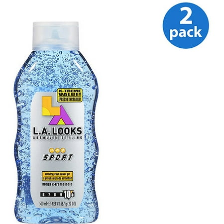 (2 Pack) L.A. LOOKS Extreme Sport Tri-Active Hold 20 oz,