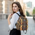 thumbnail image 6 of FORMRS Mini Backpack Purse for Women Travel Daypack Casual Shoulder Bag, Orange Geometric, 6 of 7
