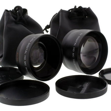 Image of .43x 52mm Wide Angle Lens and 2x Telephoto Converter for Canon 40mm f/2.8 24mm f/2.8