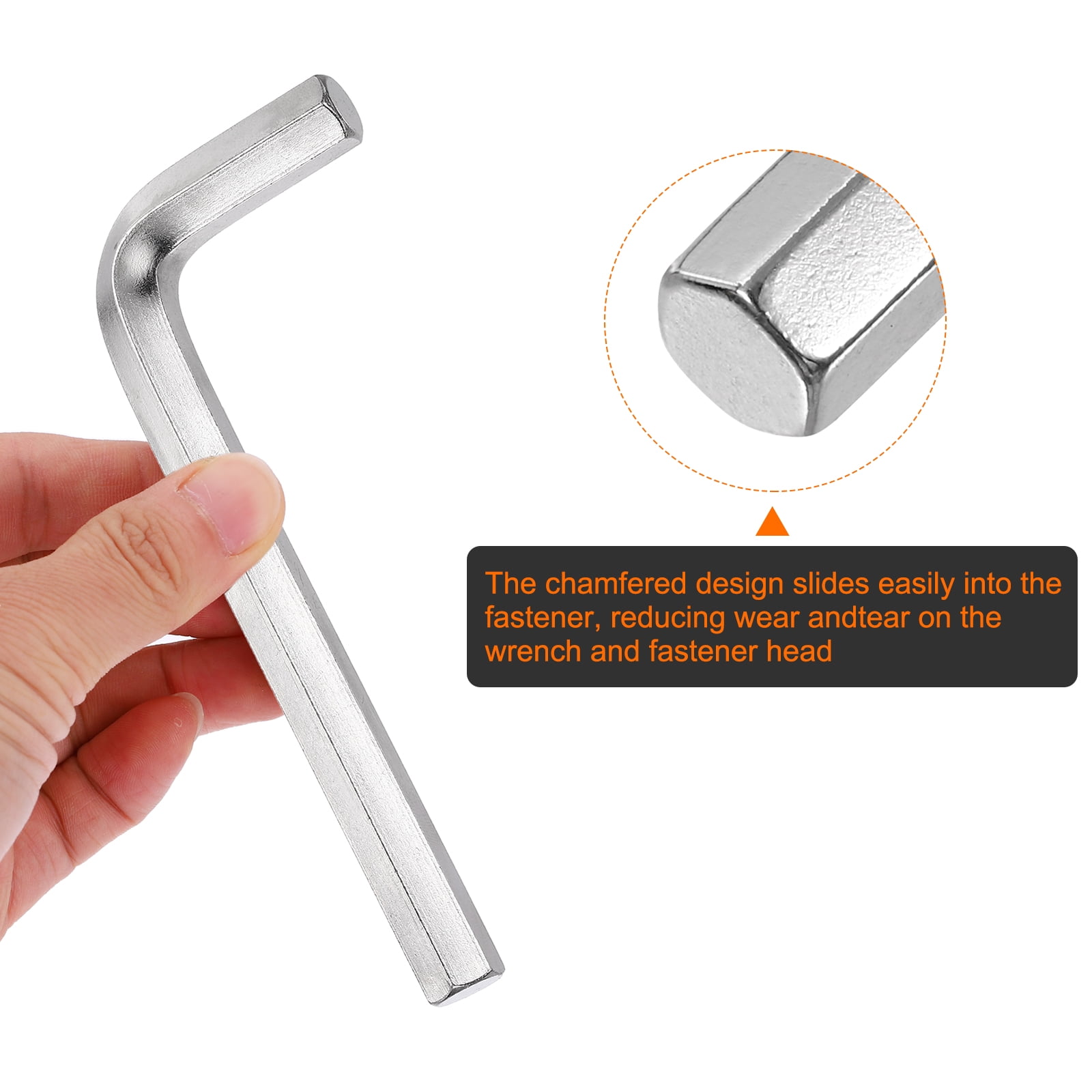 3pcs Hex Key Wrench 12mm L-Shape Hexagon Metric Wrenches Silver