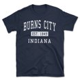 thumbnail image 1 of Burns City Indiana Classic Established Men's Cotton T-Shirt, 1 of 1