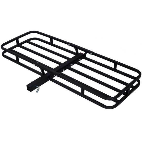 53" Hitch Mount Cargo Carrier for SUV & Truck, 500LB Capacity Black Steel Rear Cargo Rack Fits 2" Receiver - Includes Hitch Pin