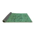 thumbnail image 2 of Ahgly Company Indoor Round Oriental Turquoise Blue Industrial Area Rugs, 6' Round, 2 of 4