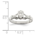 thumbnail image 3 of Sterling Silver Solid Claddagh Ring QR960, 3 of 5