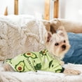 thumbnail image 6 of Dog Pajamas for Small Dogs Boy Girl, Dog Clothes Tiny Chihuahua Yorkie All Season Shirt, Cute Puppy Outfit Pjs Jumpsuit Cat Onesie Apparel Pet Clothes,Avocado L, 6 of 7