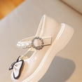 thumbnail image 5 of Viluyesy Girls Mary Jane Dress Shoes - British Style Soft Sole Flats - Toddler Princess Bow Ballet School Uniform Pumps Spring Summer Beige Size 2.5, 5 of 10