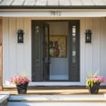 thumbnail image 4 of C Cattleya 2-Pack Outdoor Wall Lantern Sconce with Clear Seeded Glass, 4 of 7