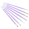 thumbnail image 2 of Miangastore Fingernail Brush 7 Pcs Violet Nail Art Brushes for Professional Use, 2 of 9