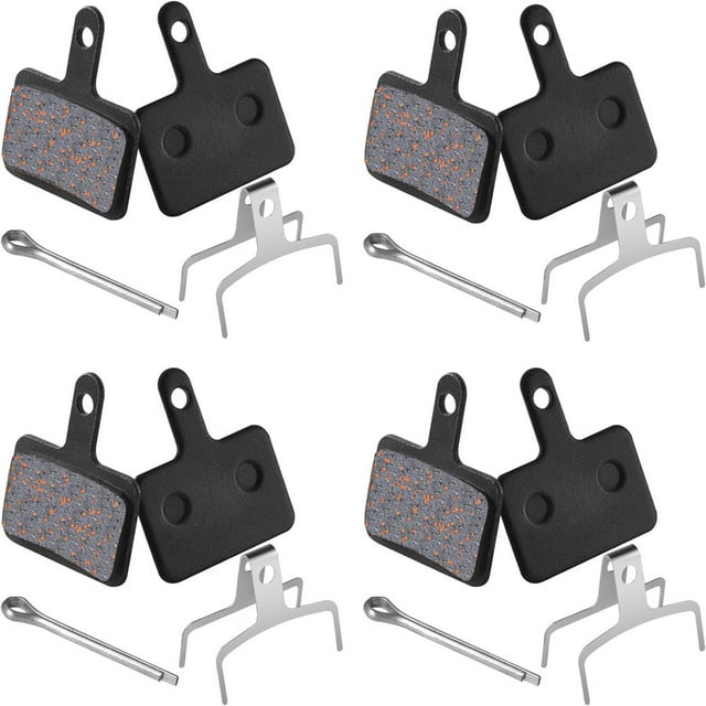 SUTENGDA 4 pairs Bike Brake Pads High-Performance Brake Pads Disc Brake Pads & Spring (Semi-Metallic) for Mountain Bike Disc Brakes Bike Pads Compatible with TRP Tektro Shimano Deore Br
