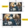 thumbnail image 4 of Stained Glass Snowman Jigsaw Puzzle 500 Pieces, Zigsaw with Storage Bag and Reference Picture Easy to Solve Family Game Creative Gift for Friends Parents Grandparents, 4 of 6