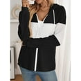 thumbnail image 6 of Cogild Sweaters Cardigans for Womens Zipper Up Striped Color Ribbed Cardigans for Womens Winter Fall Cardigans, 6 of 7