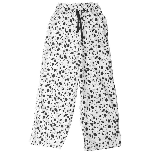 Pantalones estampados de vaca a la moda, pantalones elásticos de ocio para mujer, pantalones de jogging (L), 1 ud.