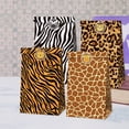 thumbnail image 6 of Jiibva 12Pcs Kraft Paper Bags Jungle Animal Theme Party Candy Cookies Bags Paper Packaging Bags for Birthday Supplies, 6 of 7