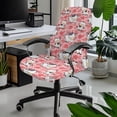 thumbnail image 2 of SCRAWLGOD Cow Print Love Pink Valentine's Day Breathable Computer Office Chair Cover Non-Slip Desk Rotating Chair Slipcovers Comfortable High Back Chair Slipcover, S, 2 of 7