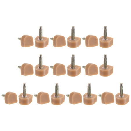 

10 Pairs TPU High Heel Tips Shoes Replacement Tap Caps 3mm Pin 11x11mm U-Shape Heel Repair Caps Beige