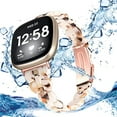 thumbnail image 1 of REQO Bracelet de Montre en Résine Compatible pour Fitbit Versa 4/Sense 2 Bracelets de Remplacement, Bracelet Réglable avec Boucle en Acier Inoxydable pour Fitbit Sense 2/Versa 4/Versa 3 pour Femmes Hommes, 1 of 7
