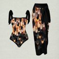 thumbnail image 1 of Traje de Baño Traje de baño de mujer Estampado floral Traje de baño de dos piezas Control de barriga con falda cruzada Kuymtek Negro T L para Mujer, 1 of 8