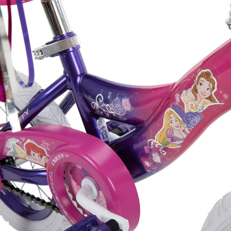 Huffy 12 in. Disney Princess Bike with Bubble Maker 1 Speed Hot Pink Indigo