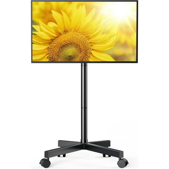 Rolling TV Stand for 23-60 Inch LCD LED OLED 4K Smart TVs Holds up to 88lbs, Mobile TV Stand with Height Adjustable, Tilting TV Cart with Locking Wheels Max VESA 400x400mm