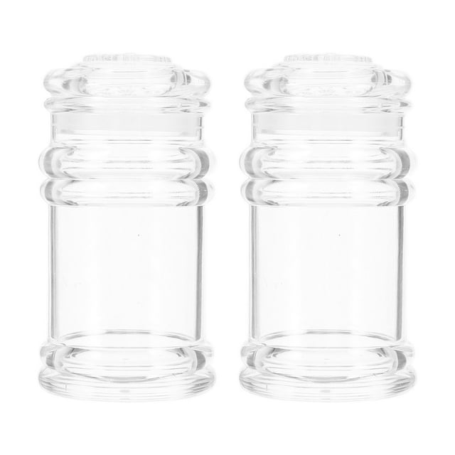 2 saleros y pimenteros rellenables, botellas de cristal para sal y pimienta, para cocina, pequeños tarros de especias, dispensadores de especias y botellas para condimentos.