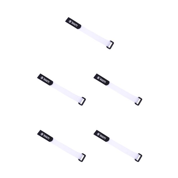 Greeniant 5 piezas de sujetadores de nailon para cables, hebilla inversa, paquete de bicicleta portátil, correa de fijación adhesiva, color blanco Blanco 5piezas Greeniant CBP199915