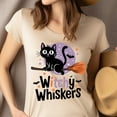 thumbnail image 4 of Funny Halloween Cat T-Shirt, Witch Cat Flying Design, Unisex Tee, White, Size M, 4 of 6