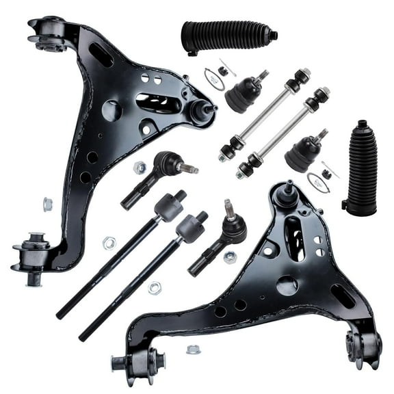 Detroit Axle - Front Lower Control Arms Sway Bars Tie Rods Upper Ball Joints Replacement for 2006-2010 Ford Explorer Sport Trac