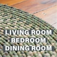 thumbnail image 3 of Homespice Cedar Ridge 8x10' Olive Green Braided Rug, Perfect as Farmhouse Rugs for Living Room and Dining Table Rugs for Under Table Spill Proof and Stain Resistant Large Oval Green Rug, 3 of 9