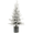 White+Green | 6.5ft, variant on Tcbosik 6.5ft Pre-Lit Potted Flocked Artificial Christmas Tree with 150 Warm White LED Lights and 720 Branch Tips, Xmas Tree with 19 Pine Cones, Indoor Home Office Holiday Decoration, White+Green