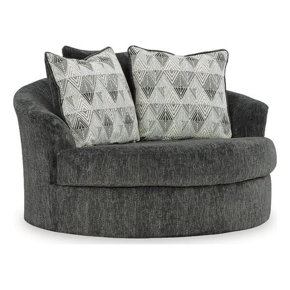 Signature Design by Ashley Biddeford Shadow Oversized Swivel Accent Chair