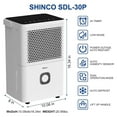 thumbnail image 3 of Shinco Dehumidifier w/ Lightweight Design & Quiet Operation for 1500 Sq Ft, 3 of 7
