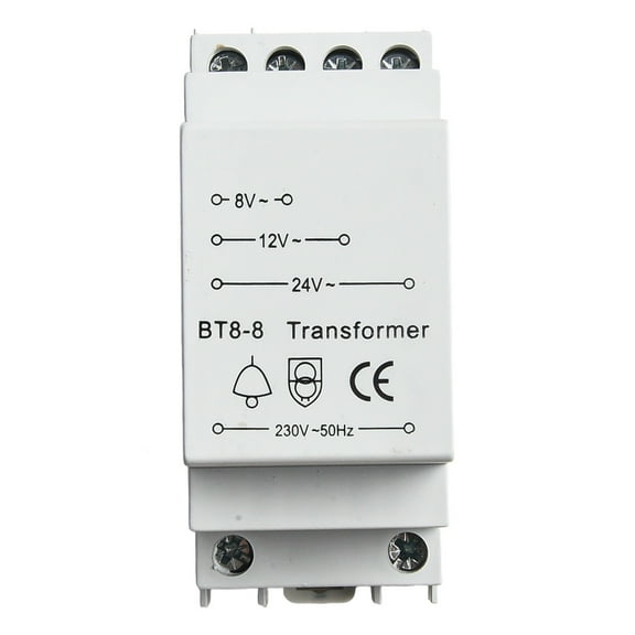 Bt8-8 Doorbell Transformer 230V Input Output 8V/12V/24V For Wired Doorbell/Chime