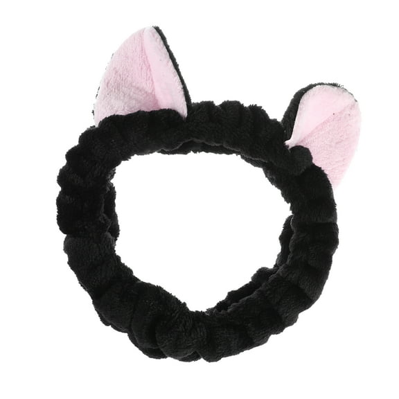 Vocoste Cute Cartoon Cat Ears Headbands for Girls for Women 7.09"x6.50" Black 1 Pc