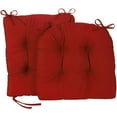 thumbnail image 1 of Klear Vu Solarium Indoor/Outdoor Rocking Chair Pad Seat and Seatback Cushion Set, Red, 1 of 2
